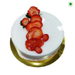 Fresh strawberries cake