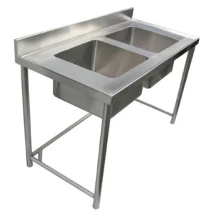 SS Two Sink Unit without Under Shelf, TTK