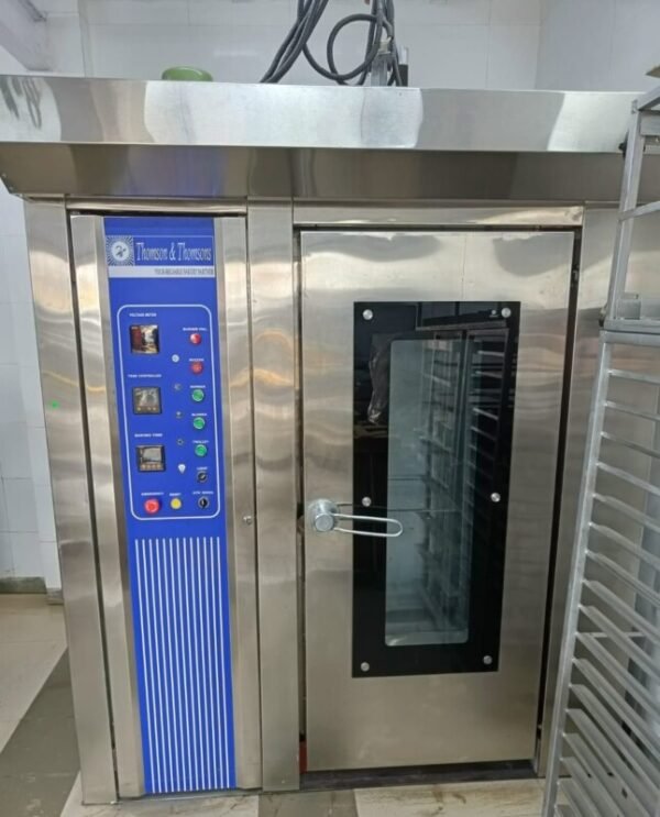 TTK Rotary Rack Oven 18 Trays, (Gas) with 3 Trolleys