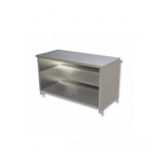 SS Work Table with 2 Under Shelf, 3 Side Cover & 1 Overhead Shelf, TTK