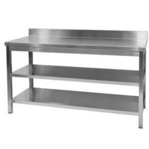 SS Work Table with 2 Under Shelf