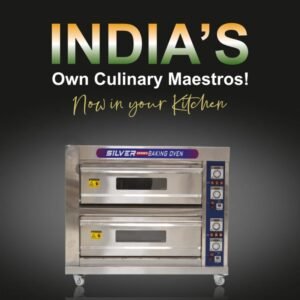 Electric Oven 2 Deck 4 Tray Silver Series