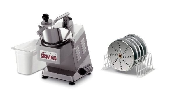 SIRMAN VEGETABLE CUTTER with 6 Blades, Model: TM2 INOX