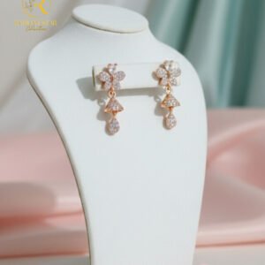 Rose Gold Butterfly Drop Earrings