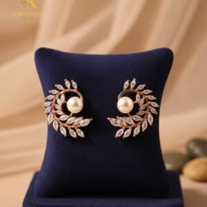 Rose Gold Plated Pearl Earring